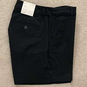 A NEW DAY BLACK CHINO SHORTS. Stretch SZ 6. 5 inch seam   NWT